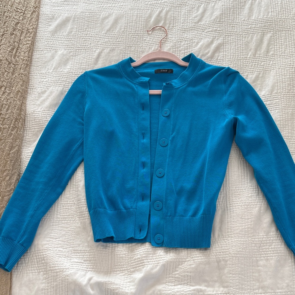 J. Crew Vibrant Blue Cardigan